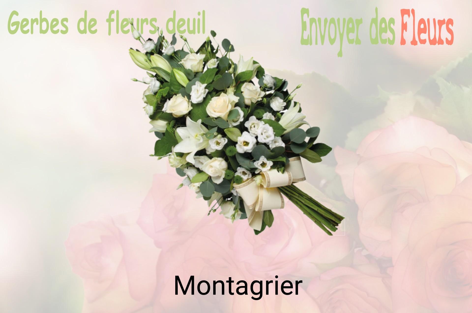 Gerbe de fleurs de deuil livrée à Montagrier